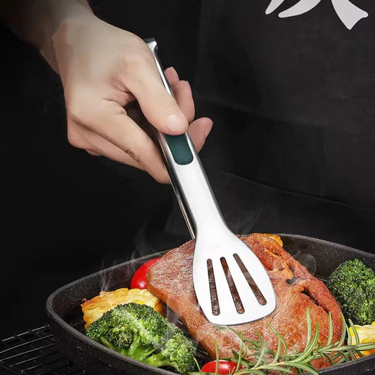 Atteeo Professional Heavy Duty Kitchen Tongs - Premium Locking Food Tongs for Cooking