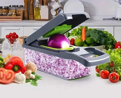 Atteeo Multifunctional Vegetable Chopper - Heavy Duty Food Slicer and Dicer with Container
