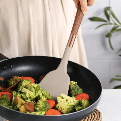 Atteeo 12-Piece Silicone Cooking Utensil Set – Heat-Resistant Kitchen Tools for Non-Stick Cookware