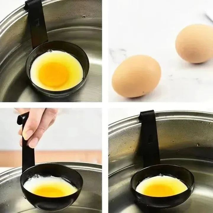 Atteeo Silicone Non-Stick Egg Poacher Mold Set for Stovetop Cooking
