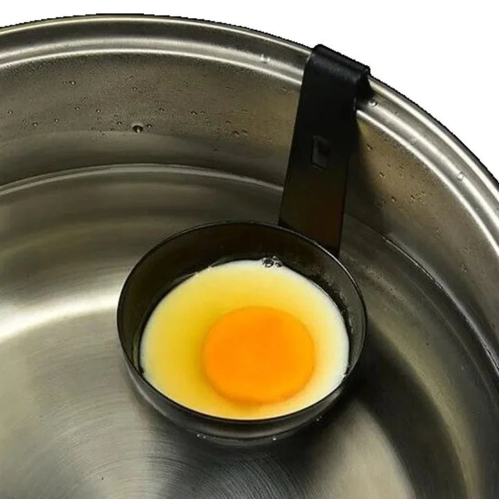 Atteeo Silicone Non-Stick Egg Poacher Mold Set for Stovetop Cooking