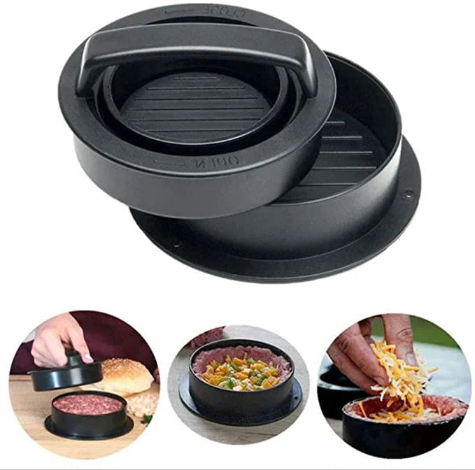 Atteeo Aluminum Burger Press - Heavy Duty Patty Maker for Smash Burgers and Grilling
