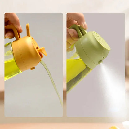 tteeo 2-in-1 Cooking Oil Sprayer and Pourer Dispenser - Premium Glass Bottle